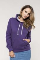 LADIES’ CONTRAST Kapucnis felső SWEATSHIRT Fuchsia/Fine Grey